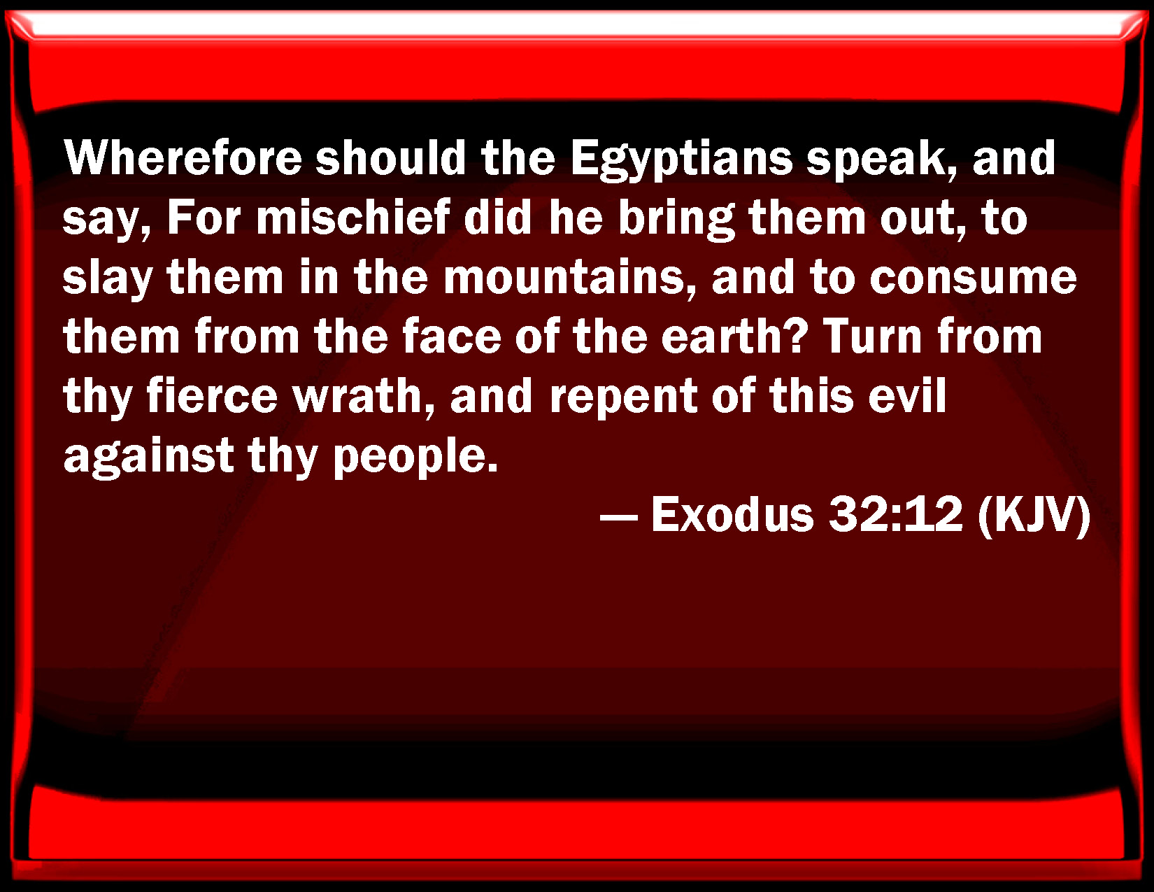 repent in exodus 32:12