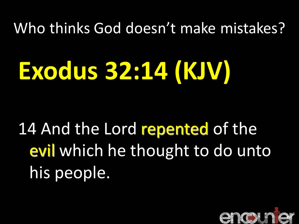 repented in Exodus 32:14