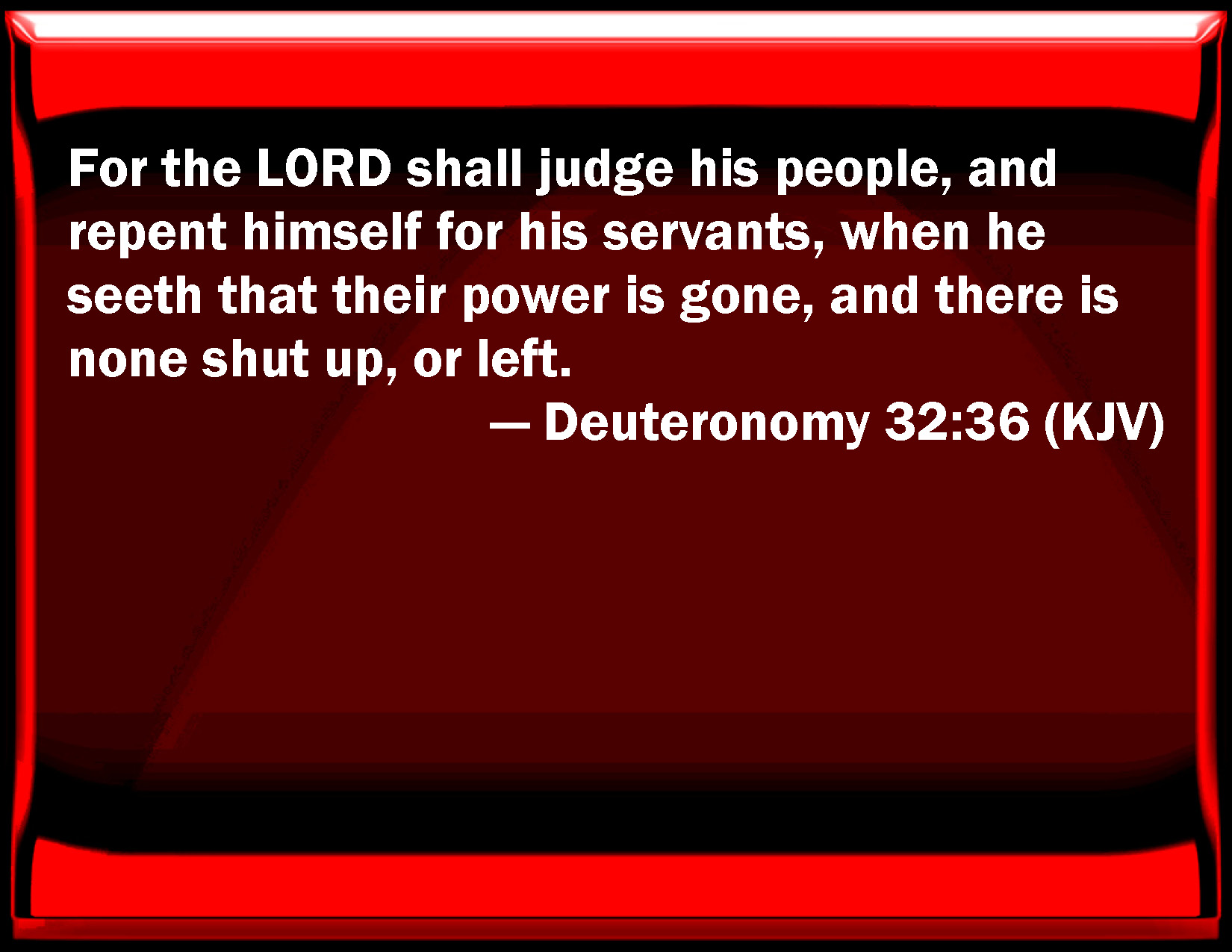 repent in deuteronomy 32:36